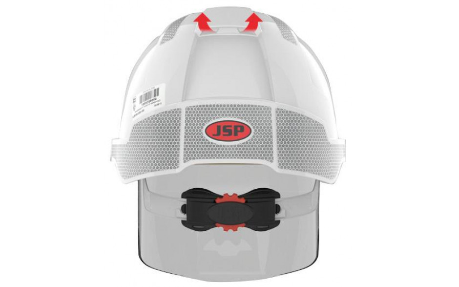 Schutzhelm JSP EVO®VISTASHIELD weiß und Reflexstreifen