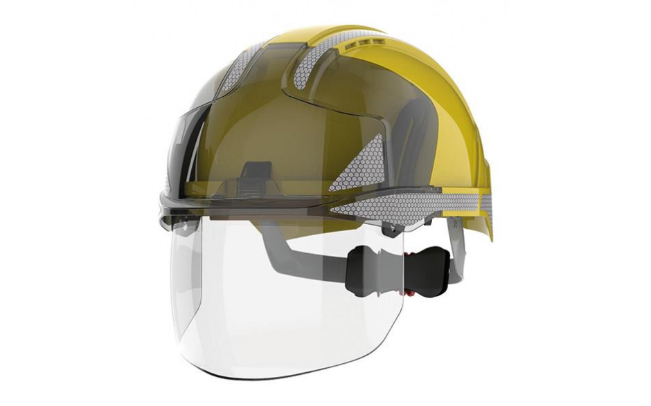 Schutzhelm JSP EVO®VISTASHIELD gelb und Reflexstreifen