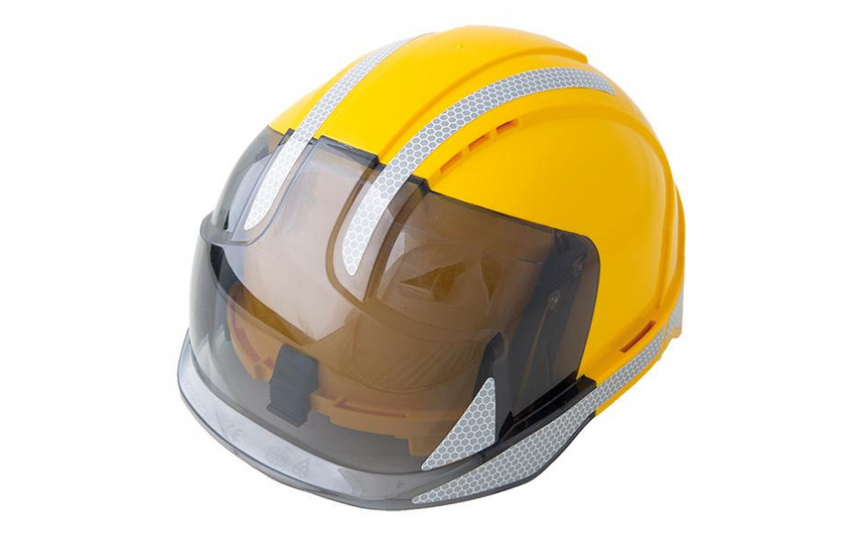 Schutzhelm JSP EVO®VISTASHIELD gelb und Reflexstreifen