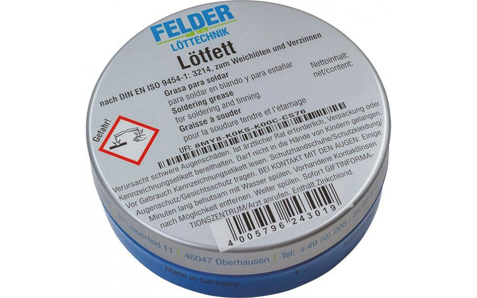 Lötfett in Dose, Gewicht 250 g