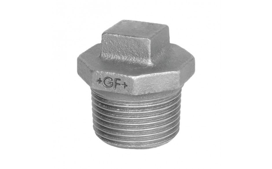Fig. 290 - Stopfen mit Rand - Temperguß - verzinkt - 1 Zoll ( +GF+ )