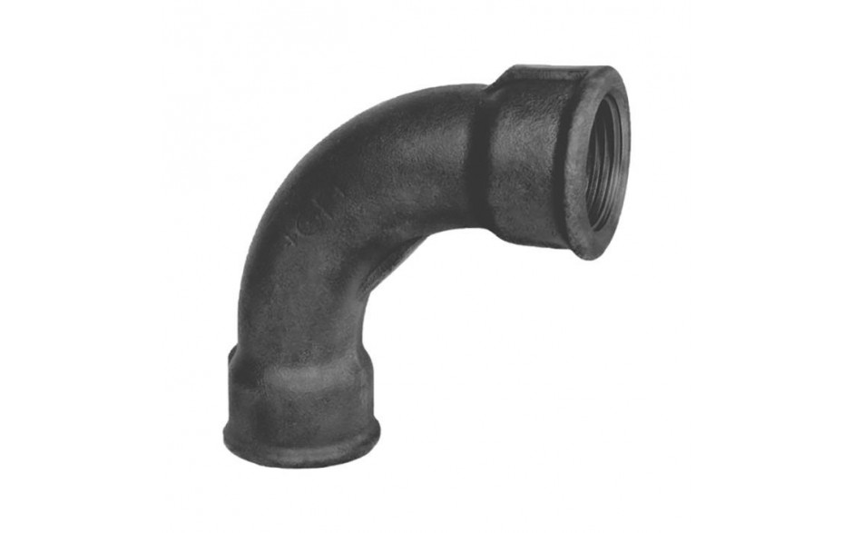 Fig. 2 - Bogen 90°, kurz - Temperguß - blank - 1 Zoll ( +GF+ )