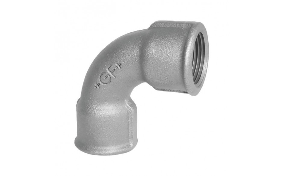 Fig. 2A - Bogen 90°, lang - Temperguß - verzinkt - 3 Zoll ( +GF+ )