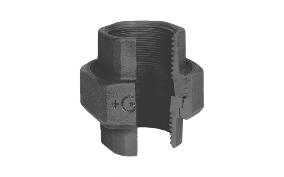 Fig. 330 - Verschraubung, flach dichtend - Temperguß - blank - 6/4 Zoll ( +GF+ )