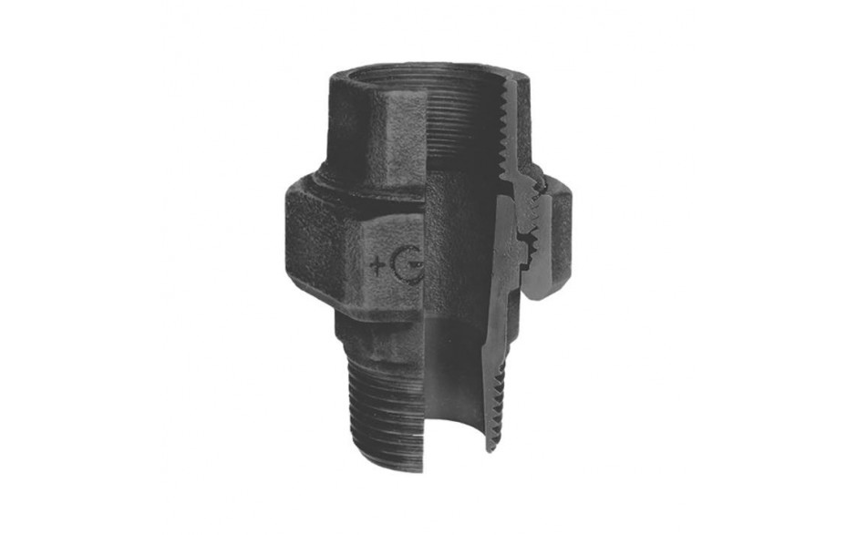 Fig. 341 - Verschraubung, kegelig dichtend - Temperguß - blank - 2 Zoll ( +GF+ )
