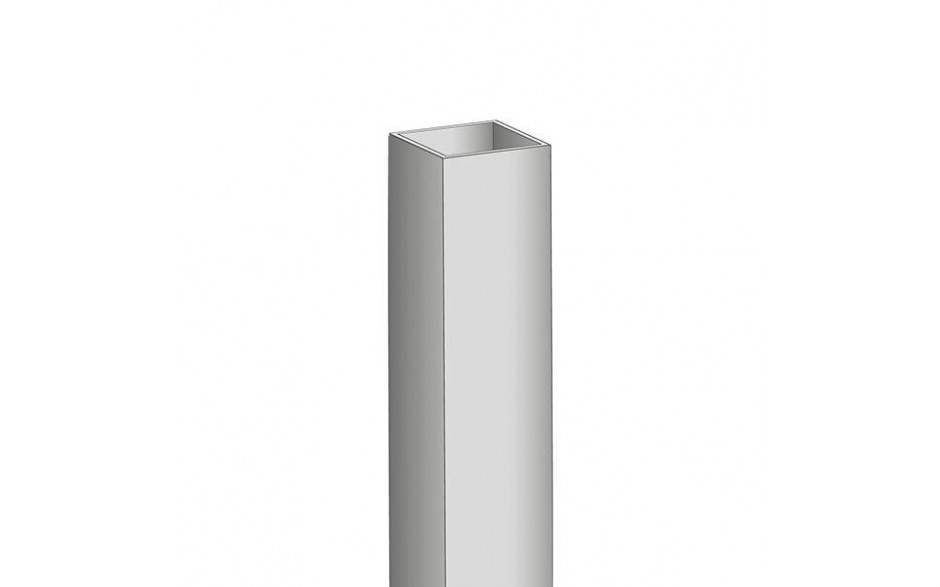 Aluminium Rohrsteher, 40 x 40 x 2000 mm für Universalfußplatte, in Verbindung mit Schilder