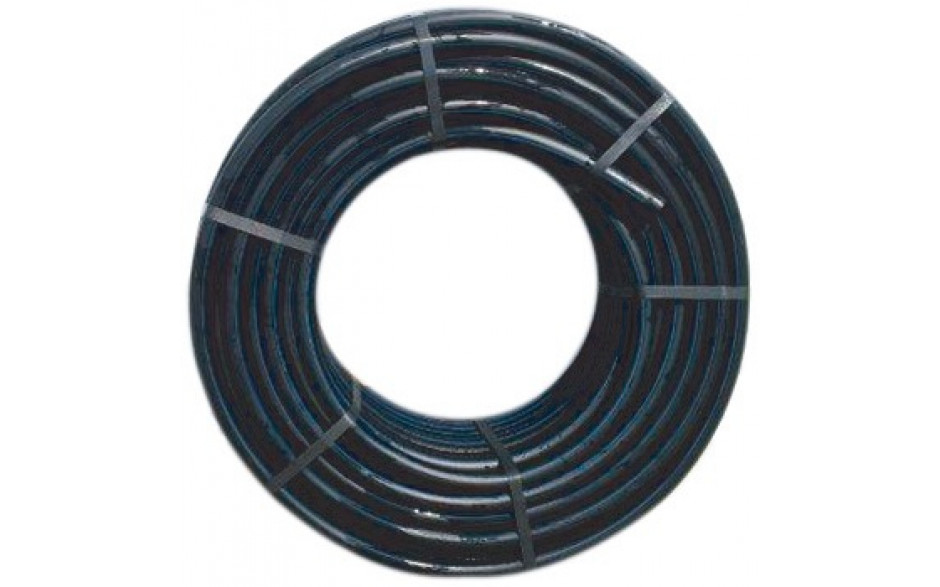 PE Wasserleitungsdruckrohr Trinkwasser geeignet 1" schwarz/blau 10 bar Länge 100 m