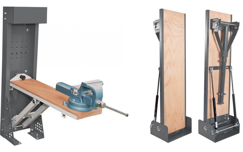 RECA MAXMOBIL Werkplatte klappbar "Stabilo" Abm. Platte 30 x 180 x 650 mm, RAL 7016 Struktur XWP.30-18-65-R