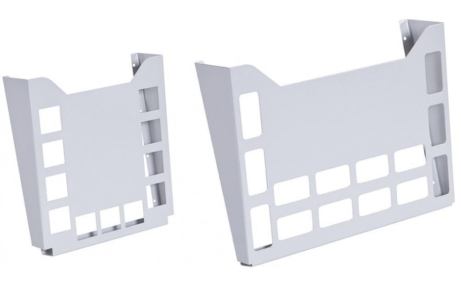 RECA MAXMOBIL Prospekthalter / Ablagefach für Papiere, für Formate bis A4, 255 x 345 x 30/70 mm "waagrechte Version", RAL 9006 Struktur PHW 25-34