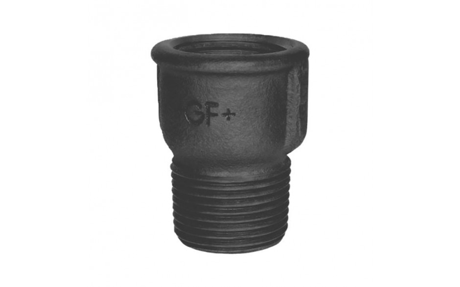 Fig. 529A - Muffe mit Innen- und Aussengewinde - Temperguß - blank - 1 Zoll ( +GF+ )