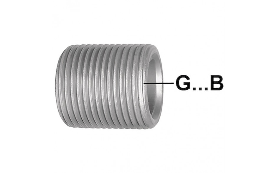 Fig. 531 - Einfacher Nippel - Temperguß - verzinkt - 3/4 Zoll