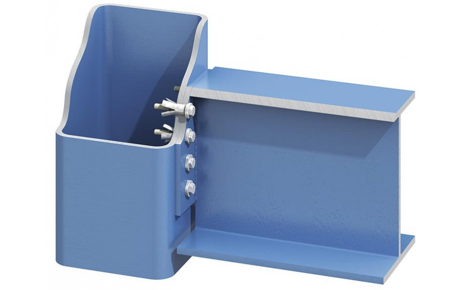 Lindapter® Hollo-Bolt mit Sechskantschraube Typ HB - Stahl - verzinkt blau - M20 X 90 - HB20-1