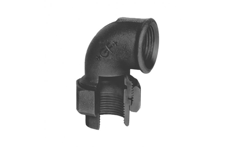 Fig. 96 - Winkelverschraubung, kegelig dichtend - Temperguß - blank - 2 1/2 Zoll ( +GF+ )