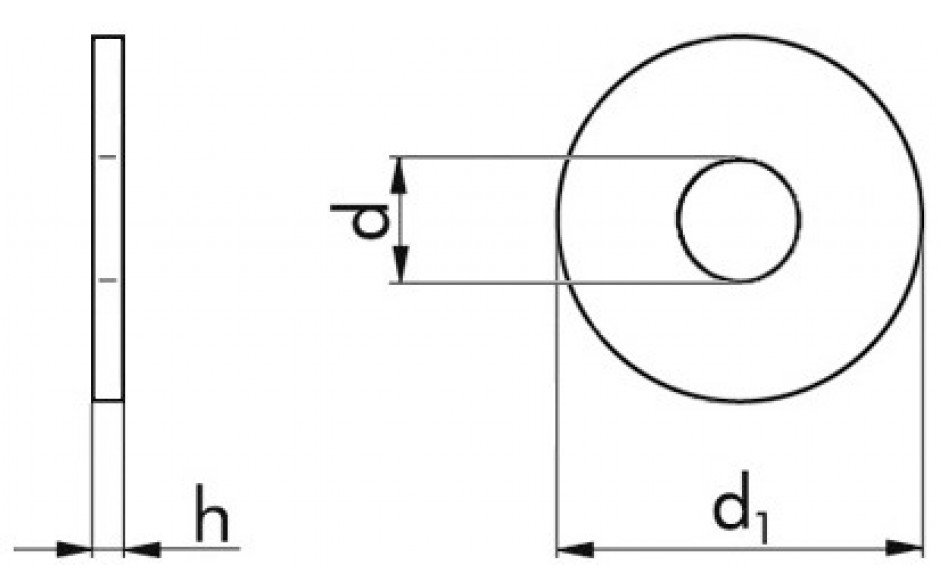 Scheibe DIN 1052 - 100HV - Stahl - feuerverzinkt - M12=14mm