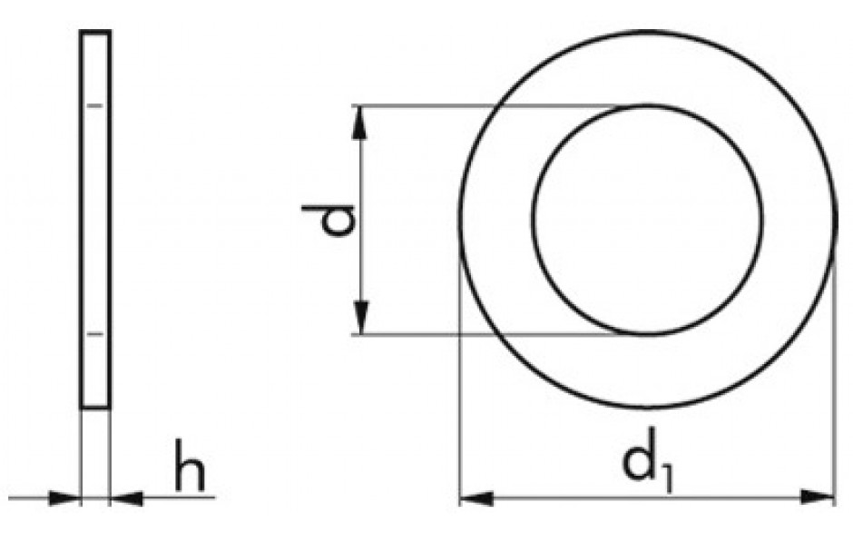 Scheibe DIN 125 - Polyamid 6.6 - M6=6,4mm