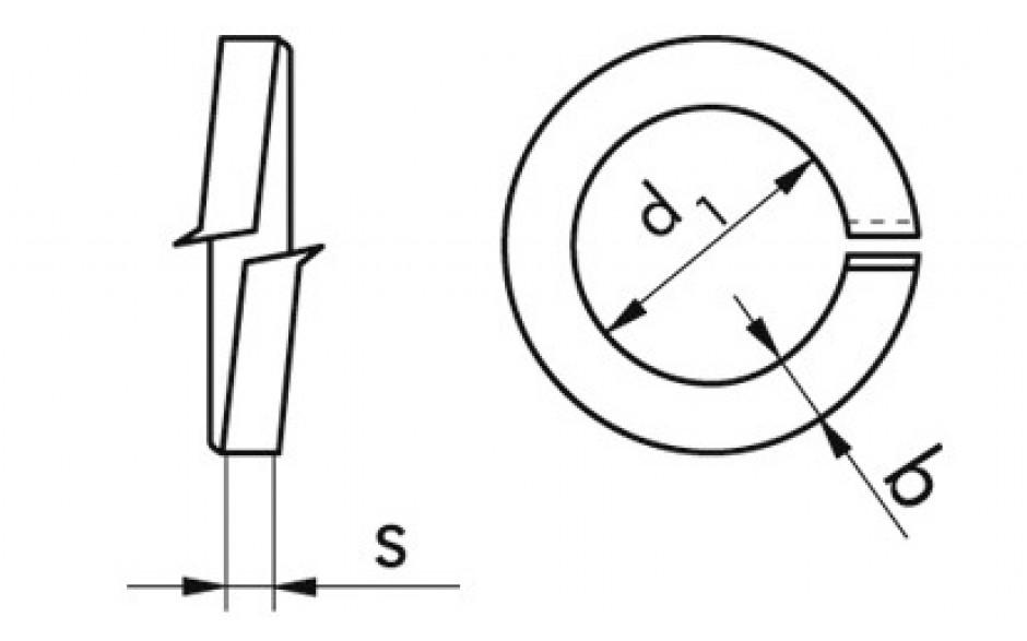 Federring DIN 127A - Federstahl - blank - M27=27,5mm