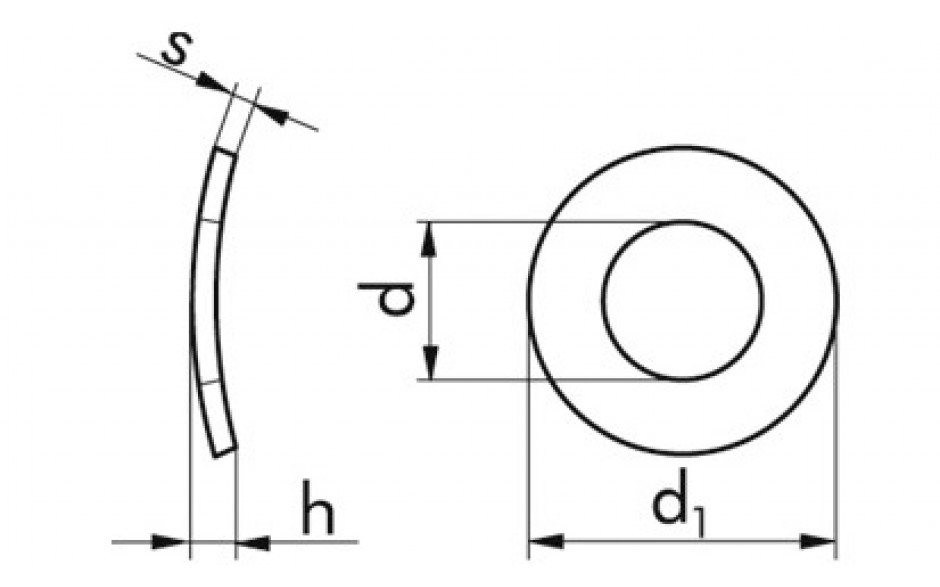 Scheibenfeder DIN 137A - 1.4310 - M4=4,3mm