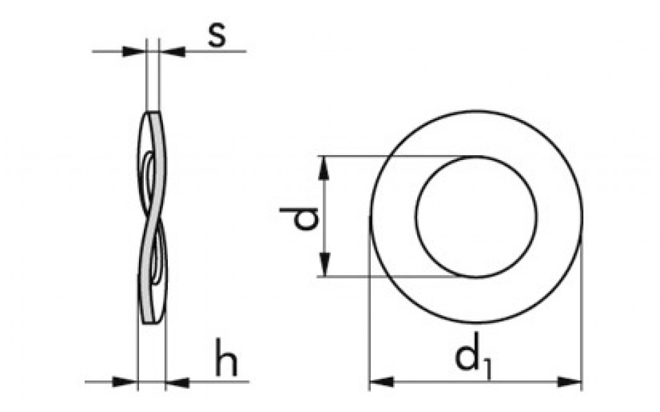 Scheibenfeder DIN 137B - 1.4310 - M16=17mm