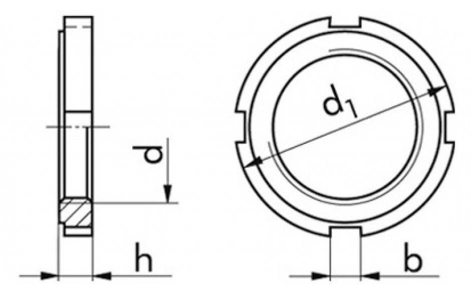 Nutmutter DIN 1804W - 14H - blank - M26 X 1,5