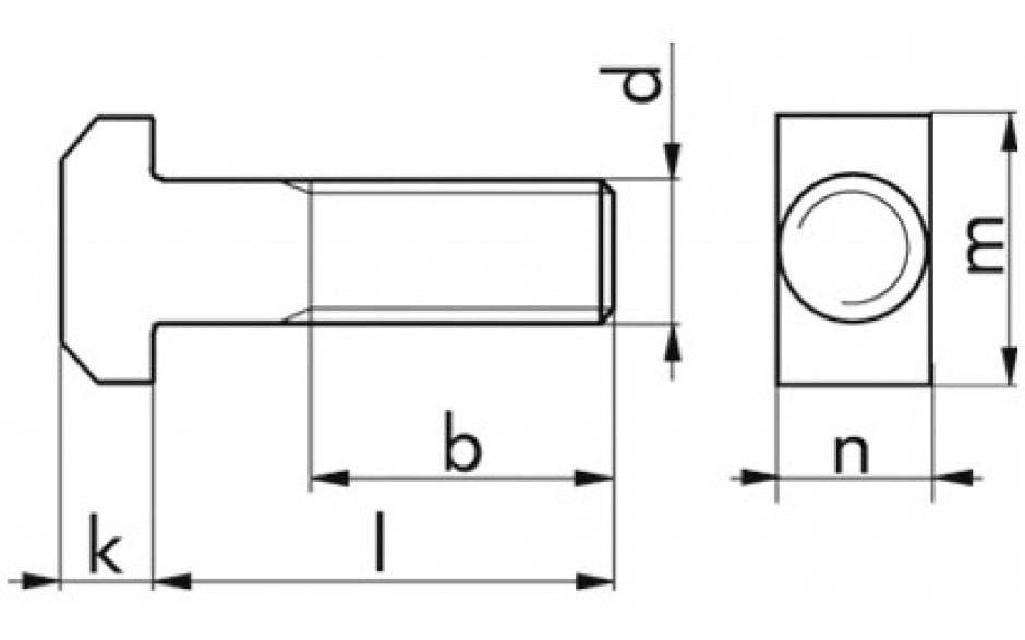 Hammerschraube DIN 186B - 4.6 - blank - M12 X 70