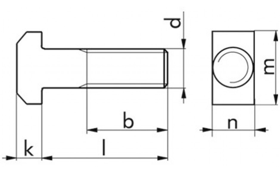 Hammerschraube DIN 188 - 4.6 - blank - M24 X 100