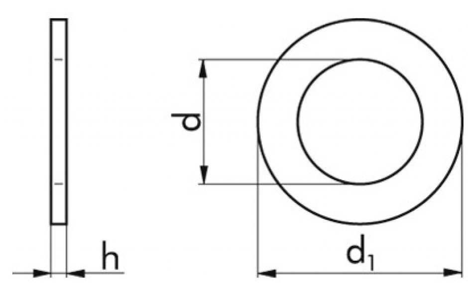Scheibe DIN 433 - 140HV - Stahl - blank - M5=5,3mm