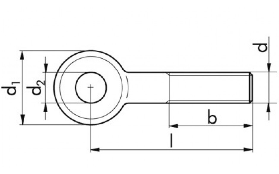 Augenschraube DIN 444A - A4 - M12 X 90