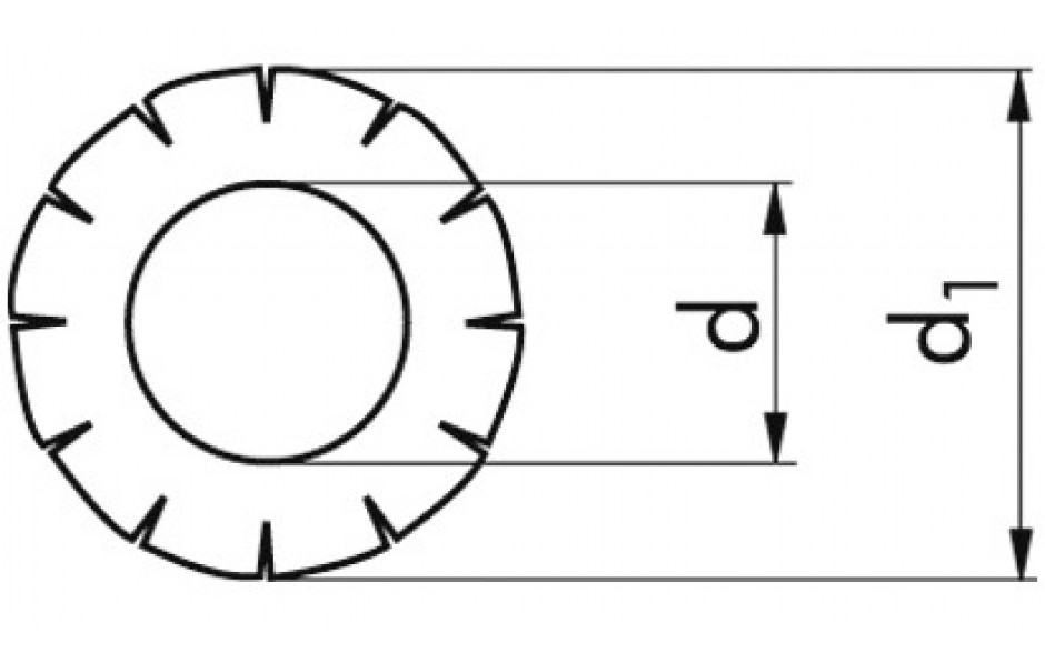 Fächerscheibe DIN 6798A - A2 - M5=5,3mm