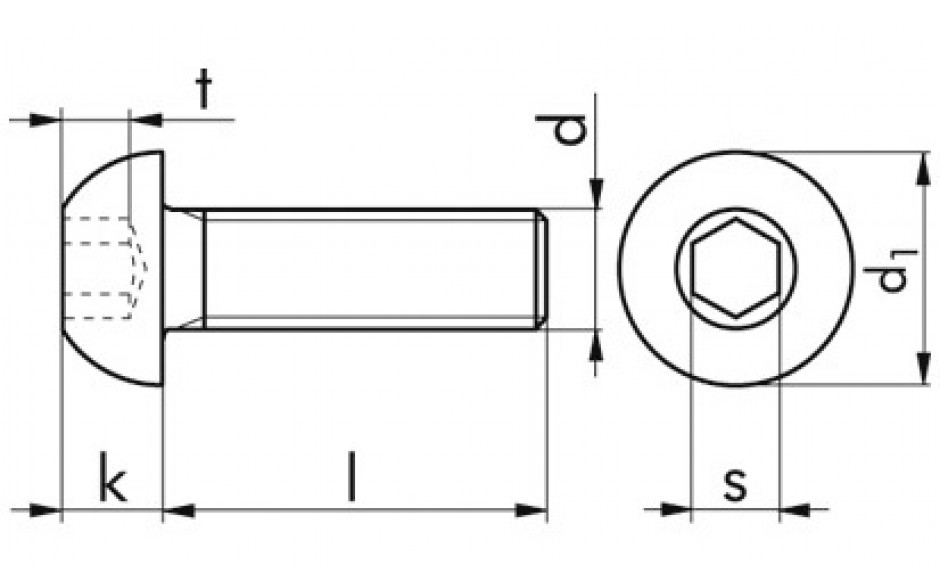 Halbrundkopfschraube ISO 7380-1 - 010.9 - verzinkt blau - M4 X 8