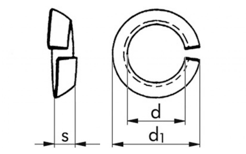 Limes-Ringe M22 = 22,5 mm DIN 74361 Form C Federstahl blank