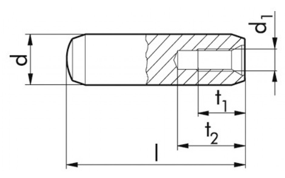 Zylinderstift DIN 7979D - Stahl - blank - 10m6 X 120