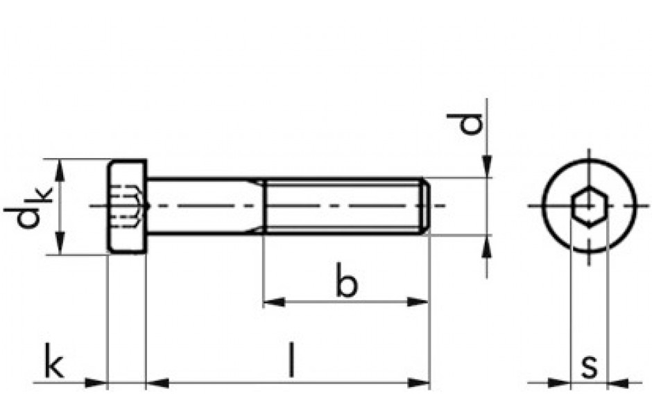 Zylinderschraube DIN 7984 - 08.8 - blank - M12 X 20