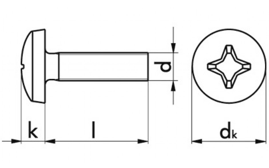 Linsenschraube DIN 7985 - Polyamid 6.6 - M3 X 10 - PH