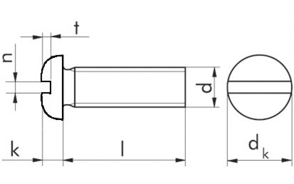 Flachkopfschraube DIN 85 - Messing - blank - M3 X 16