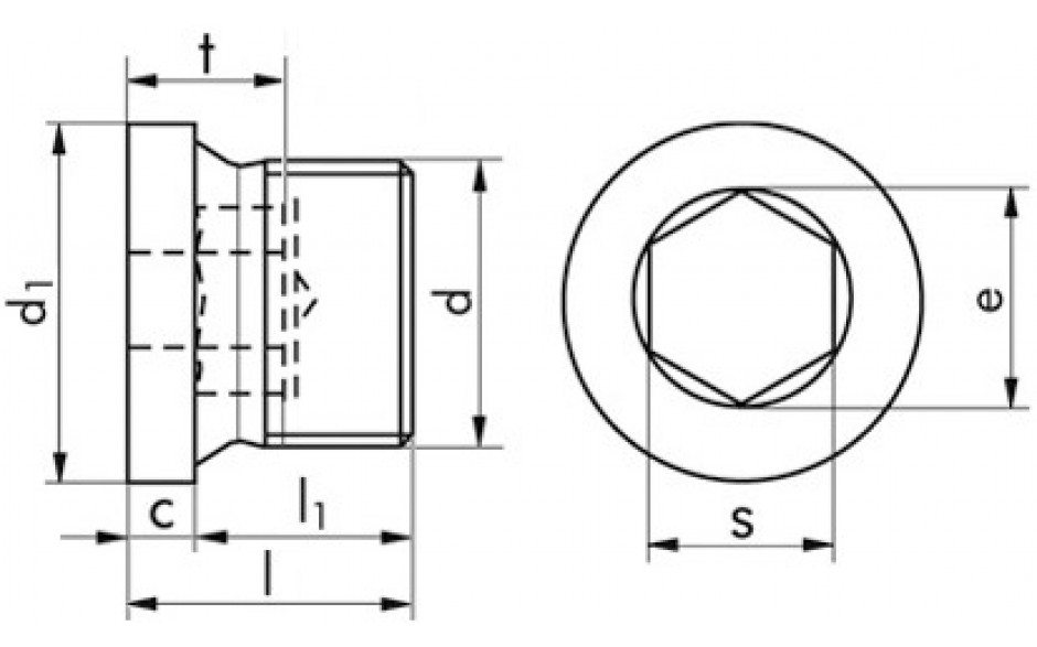 Verschlussschraube DIN 908 - Stahl - blank - M18 X 1,5
