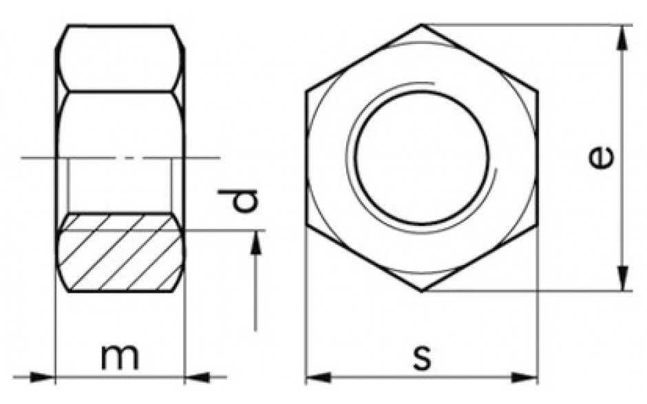 Sechskantmutter DIN 934 - A4-80 - M5 - gleitbeschichtet