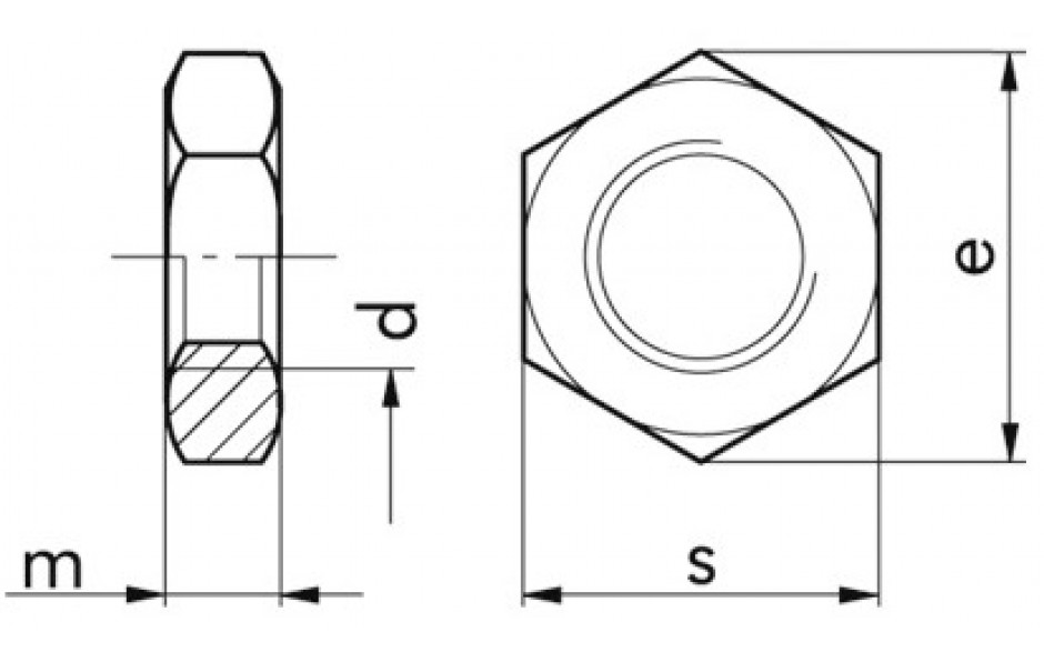 Niedrige Sechskantmutter DIN 936 - 04 - blank - M16 X 1,5