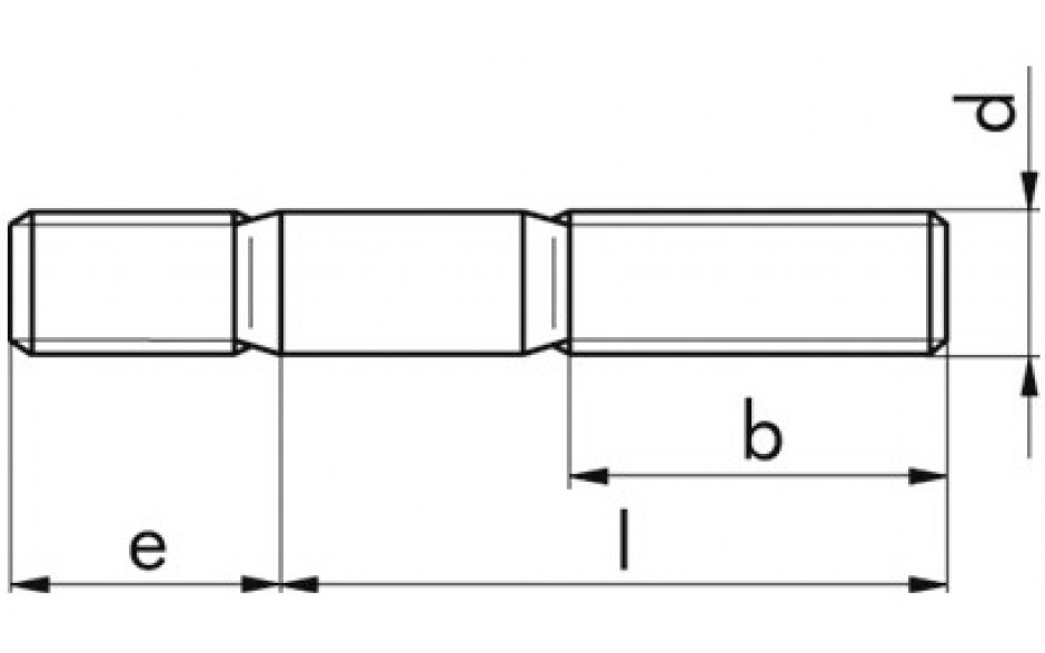 Stiftschraube DIN 939 - 10.9 - blank - M12 X 35