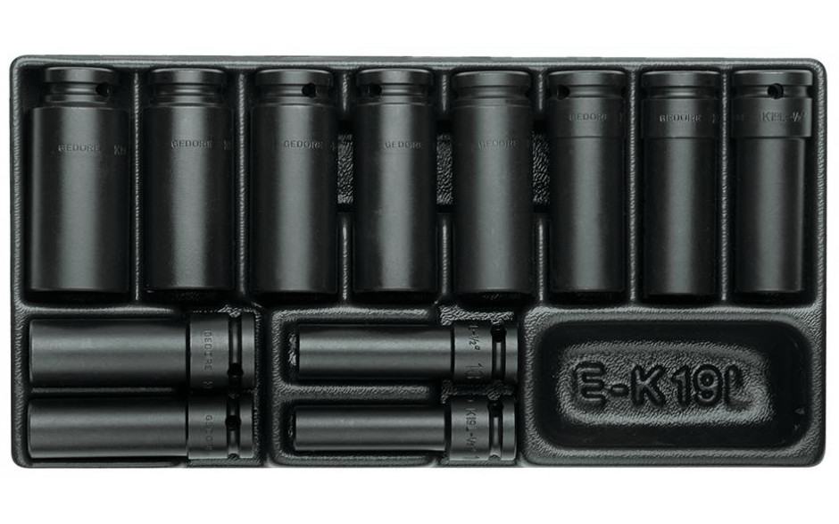 GEDORE Satz Kraftschraubereinsätze 1/2" in 1/3 ES-Modul -1500 ES-K 19 L- Nr.:1640836