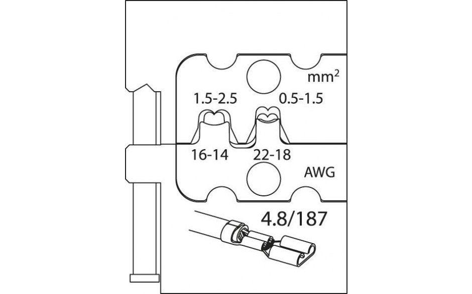 GEDORE Modul-Einsatz für Flachsteckhülsen 4,8 -8140-10- Nr.:1830643
