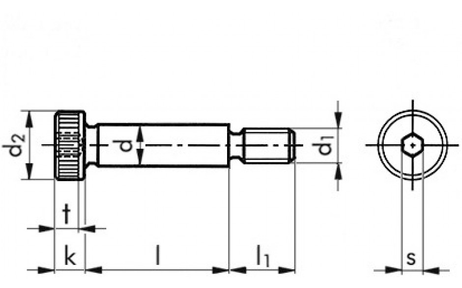 Zylinder-Passschulterschraube ISO 7379 - 012.9 - M5 X 50 - DS6-f9