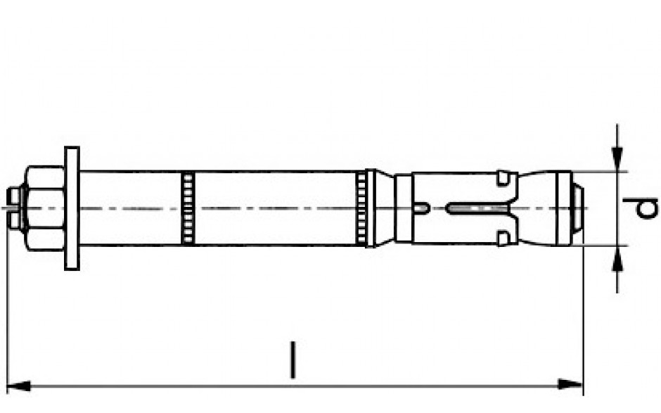 Schwerlastanker SZ-B - Gewindebolzen mit Mutter - Stahl - verzinkt blau - 12-50/130