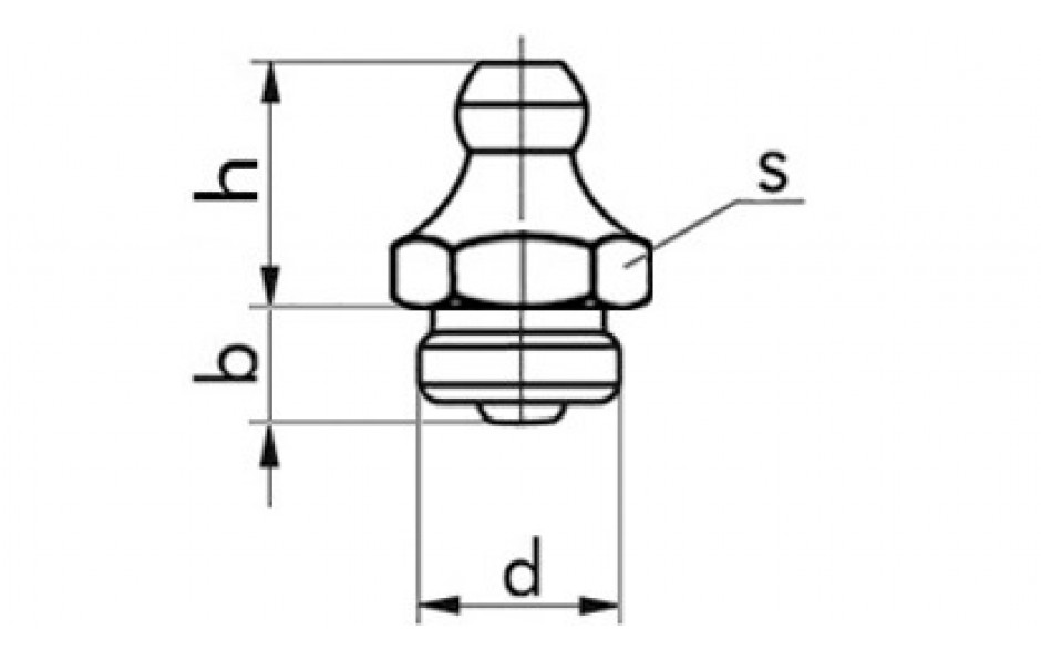 Kegelkopf-Schmiernippel, HZ2/H1 Gewinde: M8 x 1 gelb verzinkt