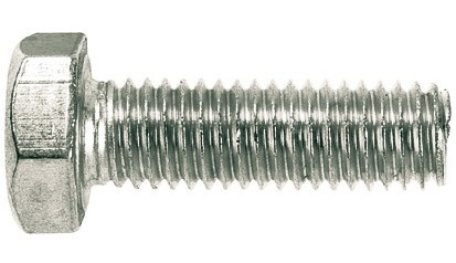 Sechskantschraube DIN 933 - Messing - vernickelt - M10 X 20