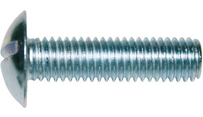 Becherschraube mit Schlitz - Stahl - verzinkt blau - M8 X 20