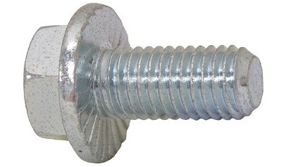 RECA Sechskant-LOCK-Schraube mit Flansch - 8.8 - verzinkt blau - M5 X 30