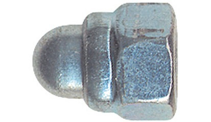 Hutmutter mit Klemmteil DIN 986 - 8 - verzinkt blau - M5