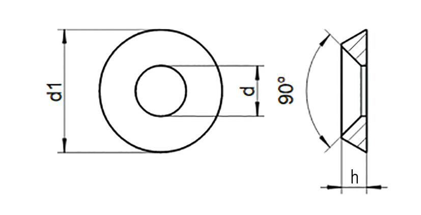 Senkscheibe NFE 27619 - A4 - M10