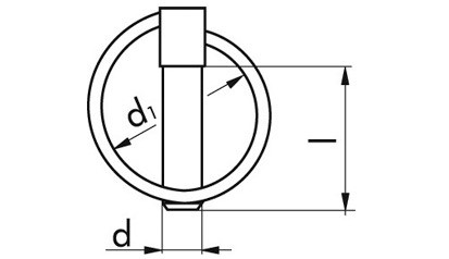 Klappstecker - galv. verzinkt - 4,5 (D40)