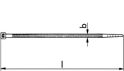 Kabelbinder - natur - mit Metallzunge - 140 X 3,5 mm (L x B)